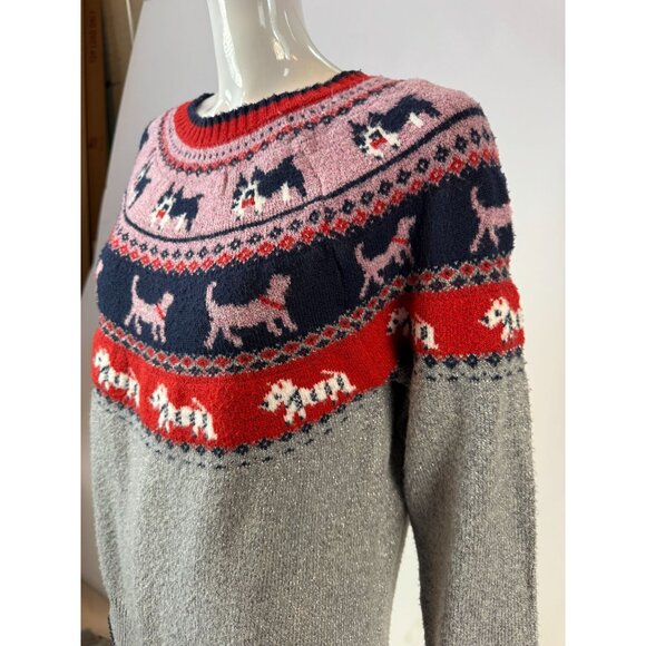 Vintage Holiday Time Dog Pattern Sweater M (8-10) - Picture 3 of 16